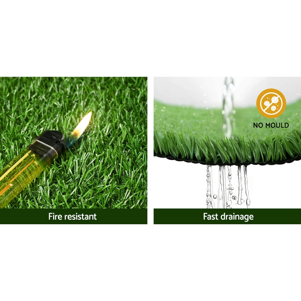 Primeturf Artificial Grass 10mm 2mx5m 10sqm Synthetic Fake Turf Plants Plastic Lawn Olive