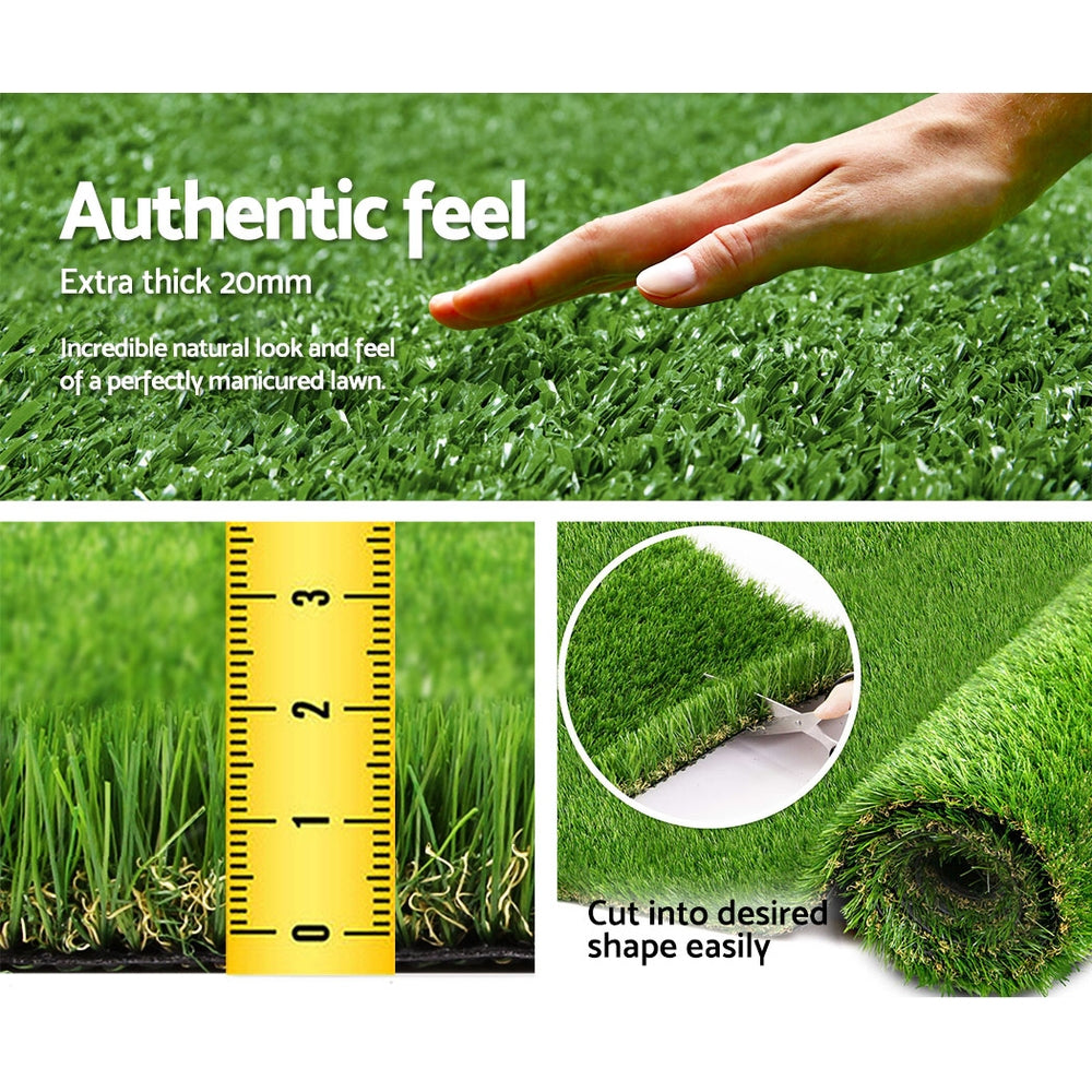 Primeturf Artificial Grass Synthetic Fake 20SQM Turf Plastic Plant Lawn 20mm