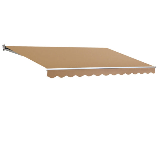 Instahut 4M x 3M Outdoor Folding Arm Awning - Beige