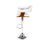 Artiss Wooden PU Leather Bar Stool - White and Chrome