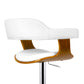 Artiss Wooden PU Leather Bar Stool - White and Chrome