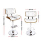 Artiss Wooden Gas Lift Bar Stool - White and Chrome