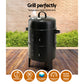 Grillz 3-in-1 Charcoal BBQ Smoker - Black