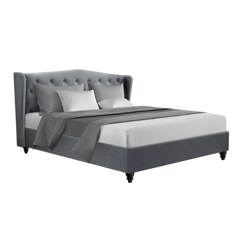 Artiss Pier Bed Frame Fabric - Grey King