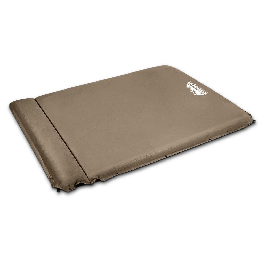 Weisshorn Double Size Self Inflating Mattress Mat 10CM Thick   Coffee