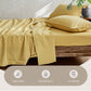 Cosy Club Sheet Set Bed Sheets Set King Flat Cover Pillow Case Yellow