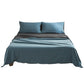 Cosy Club Sheet Set Cotton Sheets Queen Blue Dark Blue