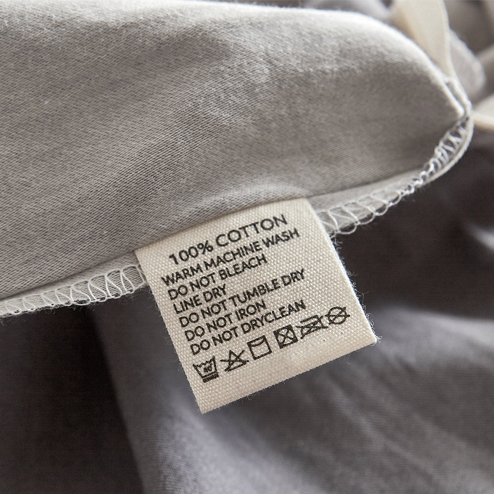 Cosy Club Washed Cotton Sheet Set Queen Grey