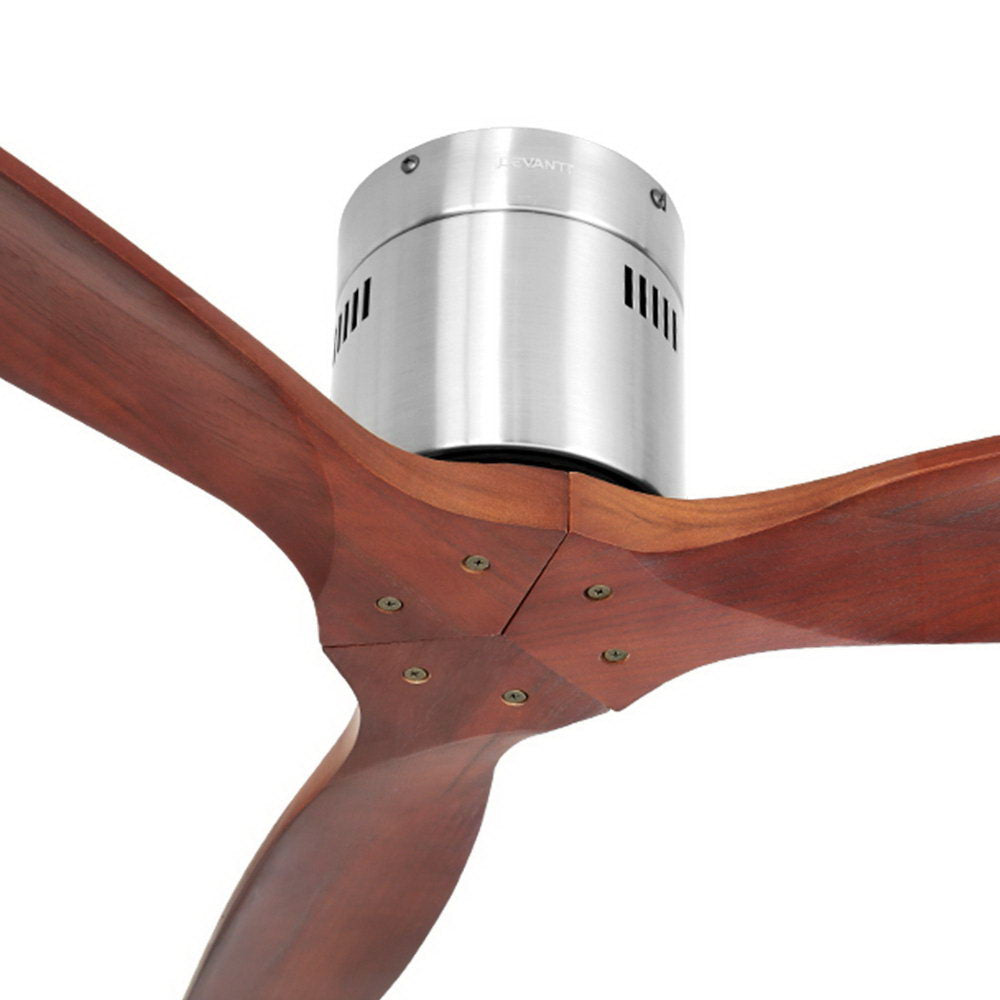 Devanti 52'' Ceiling Fan With Remote Control Fans 3 Wooden Blades Timer