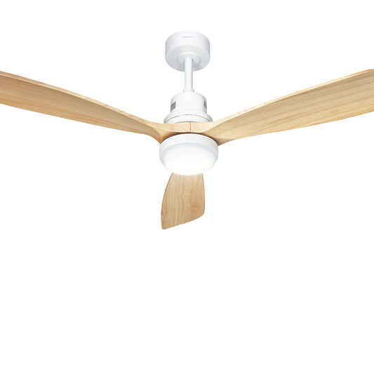 Devanti 52'' Ceiling Fan LED Light Remote Control Wooden Blades Timer Fans