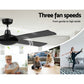 Devanti 52'' Ceiling Fan w/Remote - Black