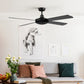 Devanti 52'' Ceiling Fan w/Remote - Black