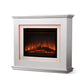 Devanti 2000W Electric Fireplace Mantle Portable Fire Log Wood Heater 3D Flame Effect White