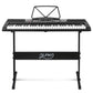 Alpha 61 Keys Electronic Piano Keyboard LED Electric w/Holder Music Stand USB Port