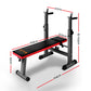 Everfit Multi-Station Weight Bench Press Weights Equipment Fitness Home Gym Red