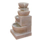 Gardeon  4 Tier Solar Powered Water Fountain with Light - Sand Beige