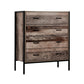 4 Chest of Drawers Tallboy Dresser Storage Cabinet Industrial Rustic