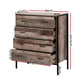 4 Chest of Drawers Tallboy Dresser Storage Cabinet Industrial Rustic