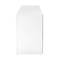 130cm High Gloss TV Stand Entertainment Unit Storage Cabinet Tempered Glass Shelf White