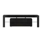 TV Cabinet Entertainment Unit Stand RGB LED Gloss Furniture 160cm Black