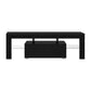 TV Cabinet Entertainment Unit Stand RGB LED Gloss Furniture 130cm Black