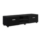 140cm High Gloss TV Cabinet Stand Entertainment Unit Storage Shelf Black