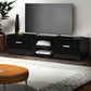 140cm High Gloss TV Cabinet Stand Entertainment Unit Storage Shelf Black