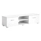 TV Cabinet Entertainment Unit Stand High Gloss Furniture Storage Drawers 140cm White