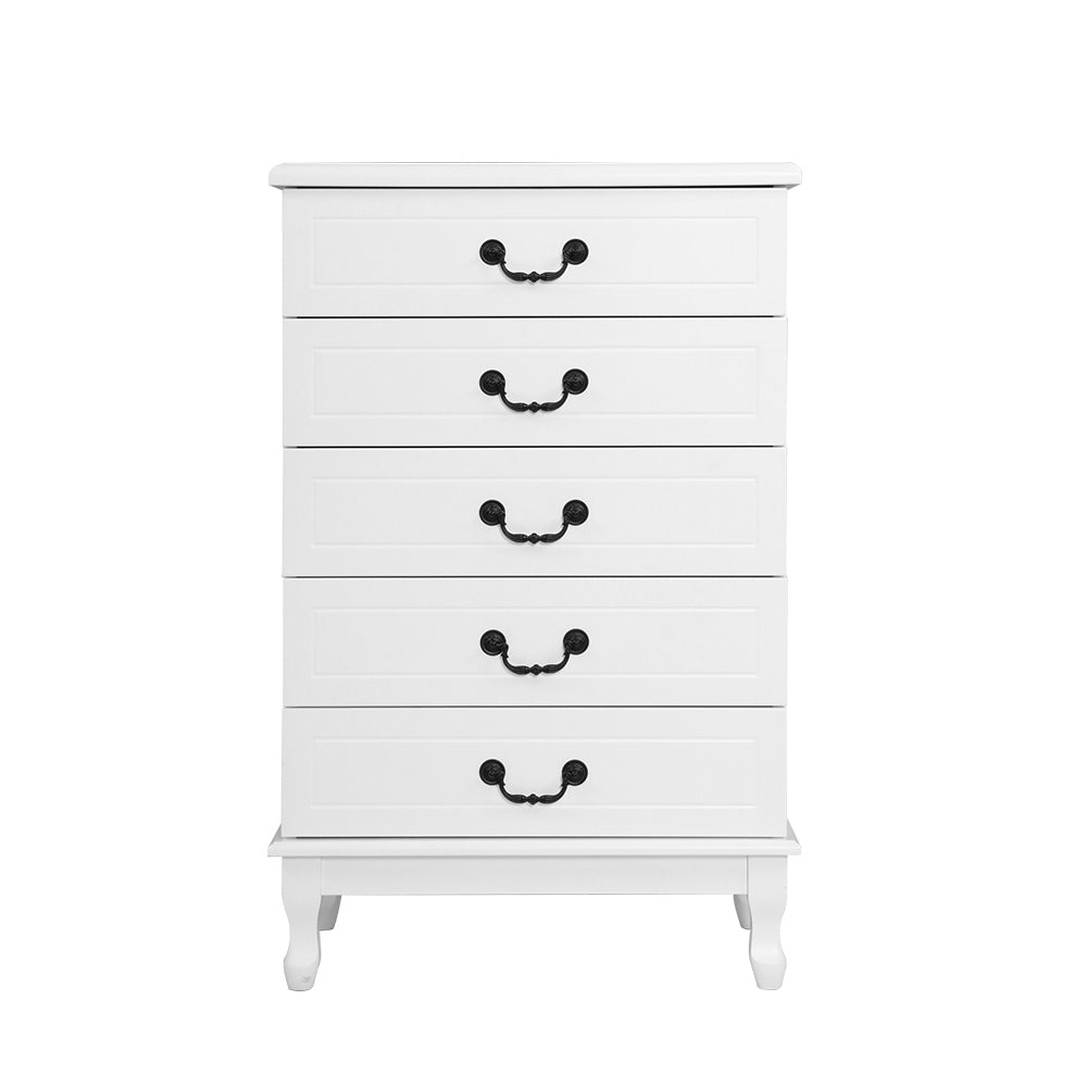 5 Chest of Drawers Tallboy Dresser Table Bedside Storage Cabinet Bedroom