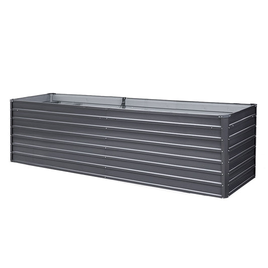 Greenfingers Garden Bed 320 x 80 x 77cm Galvanised Steel Raised Planter 2N1