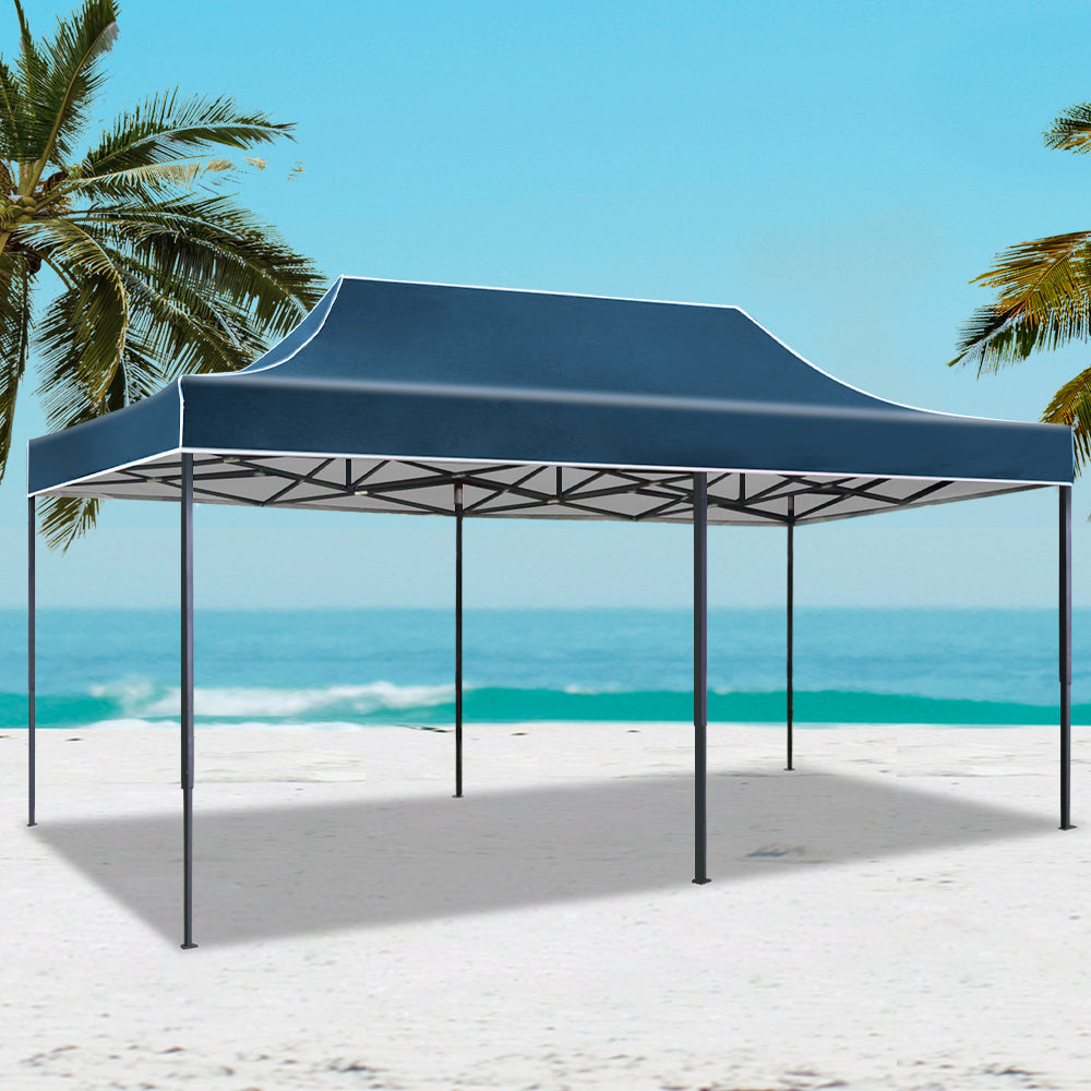 Instahut Gazebo Pop Up Marquee 3x6 Outdoor Tent Folding Wedding Gazebos Navy