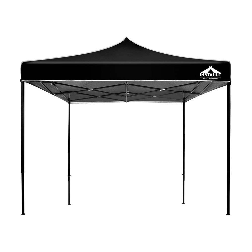 Instahut Gazebo Pop Up Marquee 3x3m Outdoor Tent Folding Wedding Gazebos Black