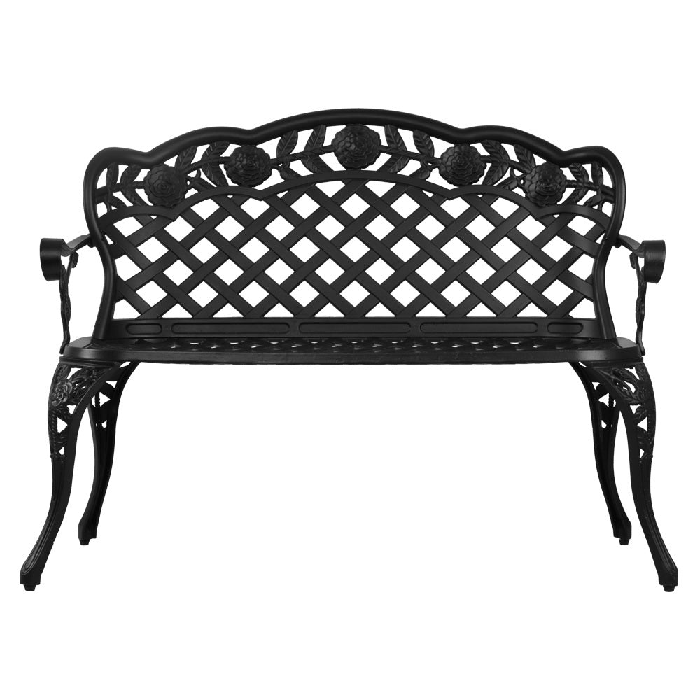 Gardeon Garden Bench Patio Porch Park Lounge Cast Aluminium Outdoor Furniture