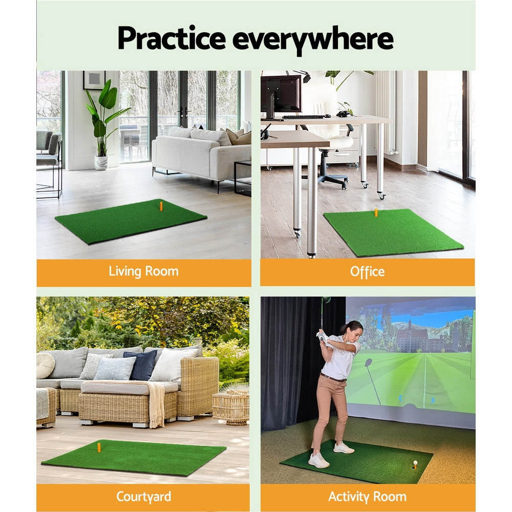 Everfit Golf Hitting Mat Portable Driving Range Practice Training Aid 80x60cm