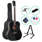 ALPHA 41 Inch Wooden Acoustic Guitar with Accessories set Black