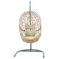 Gardeon Swing Chair Egg Hammock With Stand Outdoor Furniture Wicker Seat Yellow