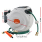 Greenfingers Retractable Hose Reel 30M Garden Water Brass Spray Gun Auto Rewind