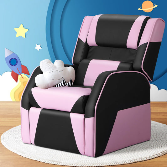 Kids Recliner Chair Gaming Lounge Sofa Couch PU Leather Children Armchair