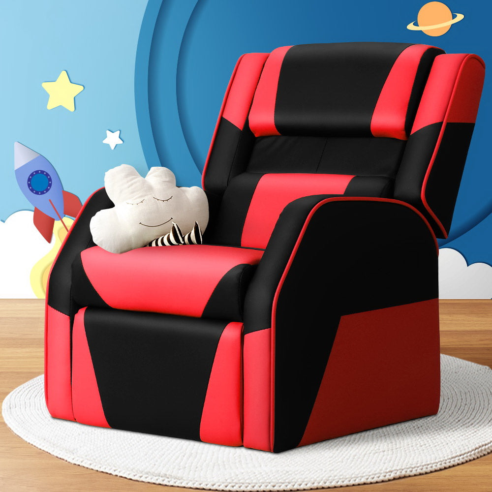 Kids Recliner Chair PU Leather Gaming Sofa Lounge Couch Children Armchair