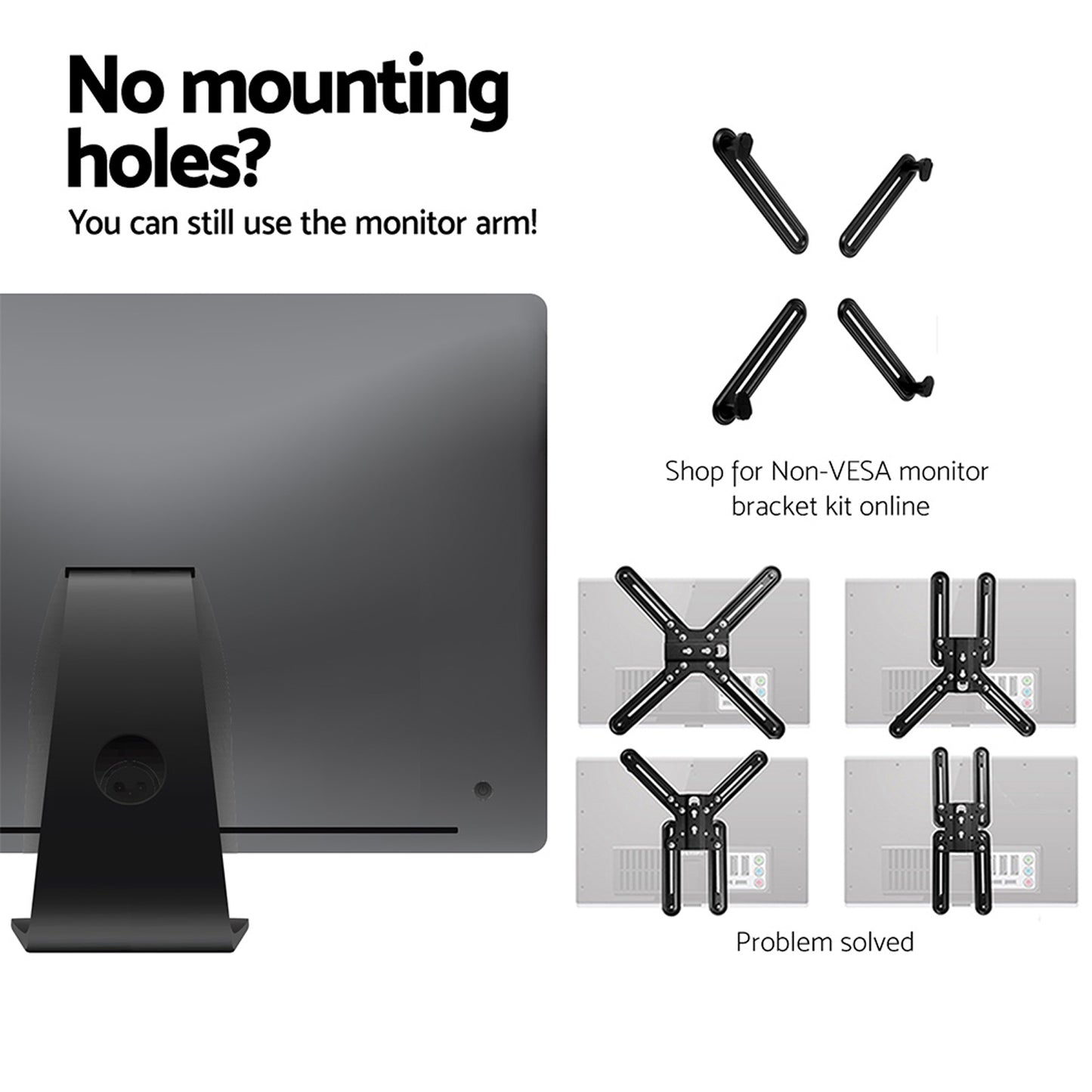 Artiss Monitor Arm Stand Dual Black