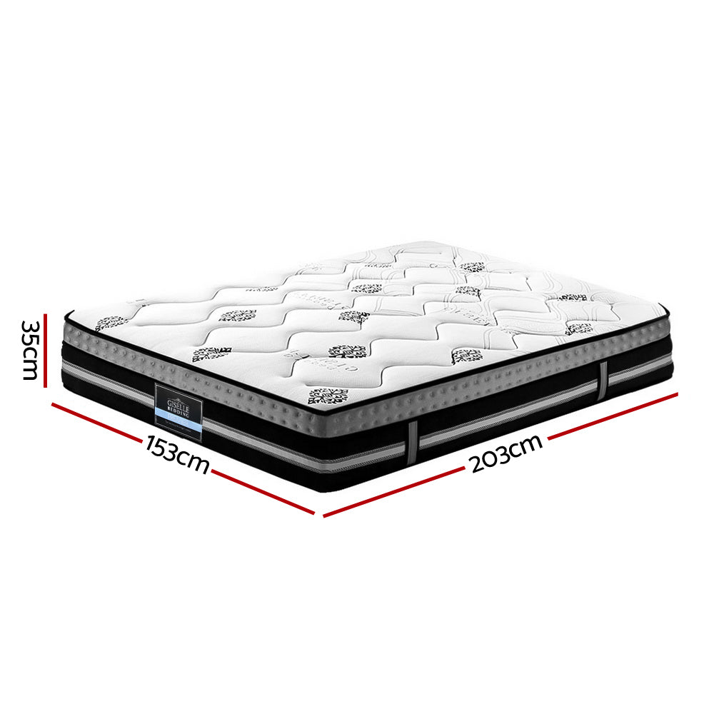 Galaxy Euro Top Cool Gel Pocket Spring Mattress 35cm Thick Queen