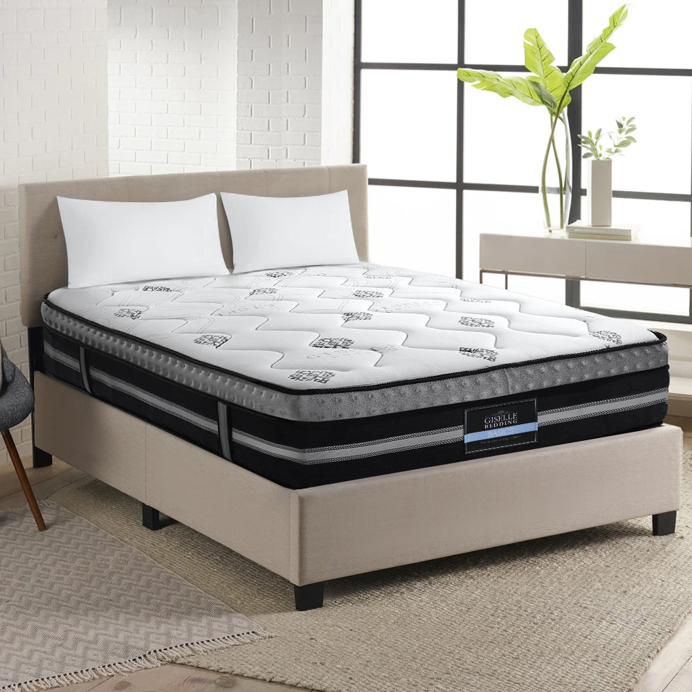 Galaxy Euro Top Cool Gel Pocket Spring Mattress 35cm Thick Queen