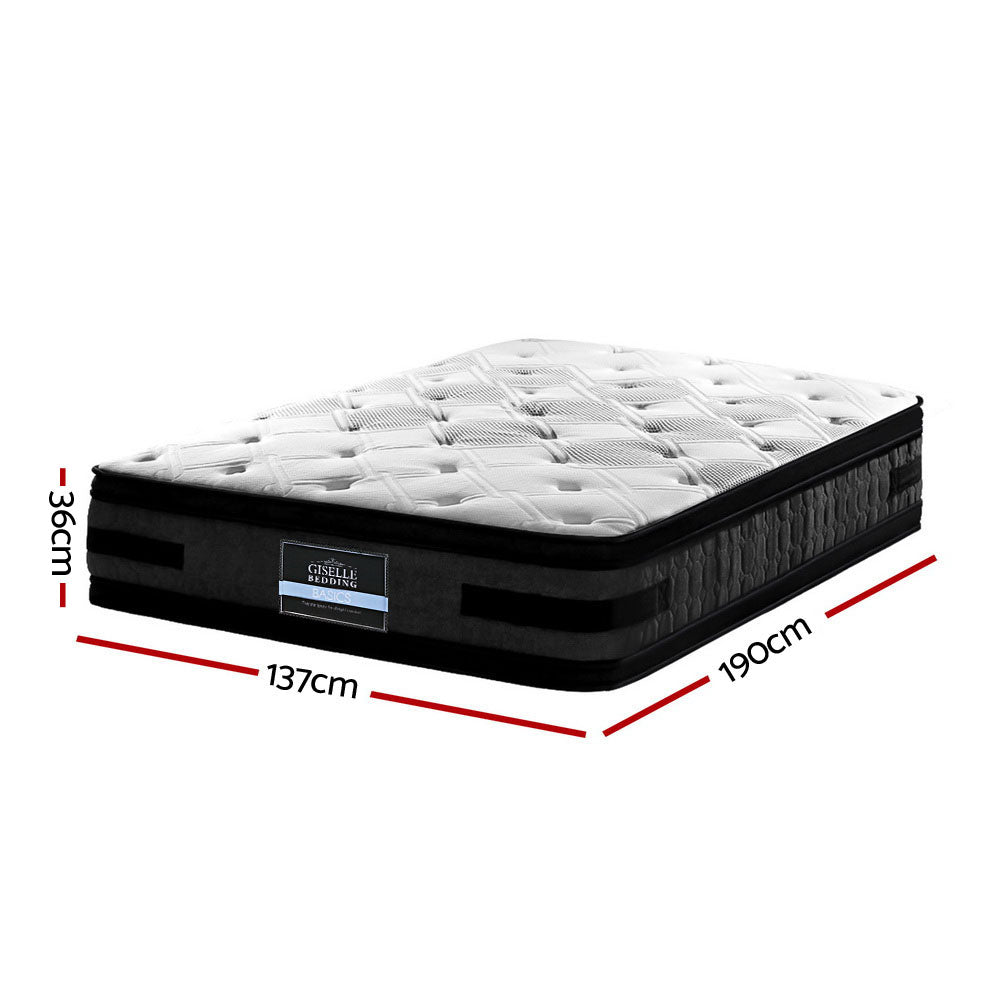 Luna Euro Top Cool Gel Pocket Spring Mattress 36cm Thick Double