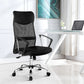 PU Leather Mesh High Back Office Chair - Black