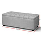 Artiss Storage Ottoman Footstool Blanket Box Foot Stool Bench Toy Seat Grey