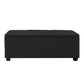 Artiss Storage Ottoman Blanket Box Black Fabric Footstool Chest Couch Seat Toy