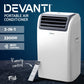 Devanti Portable Air Conditioner Cooling Mobile Fan Cooler Dehumidifier Window Kit White 3300W