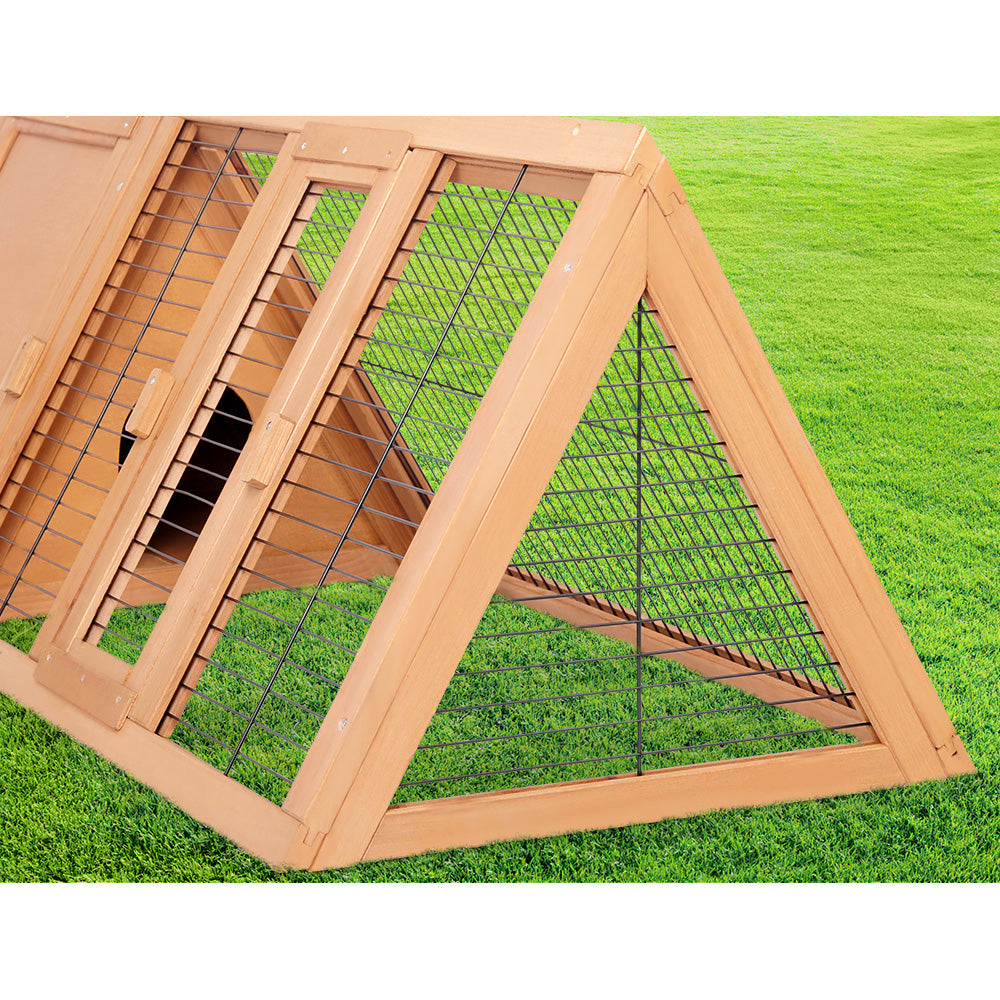 i.Pet Rabbit Hutch Wooden Chicken Coop Pet Hutch 119cm x 51cm x 44cm