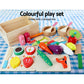 Kids Wooden Kitchen Pretend Play Sets Food Cooking Toys Children Pink