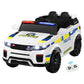 Kids Ride On Car Electric Patrol Police Toy Cars Remote Control 12V White